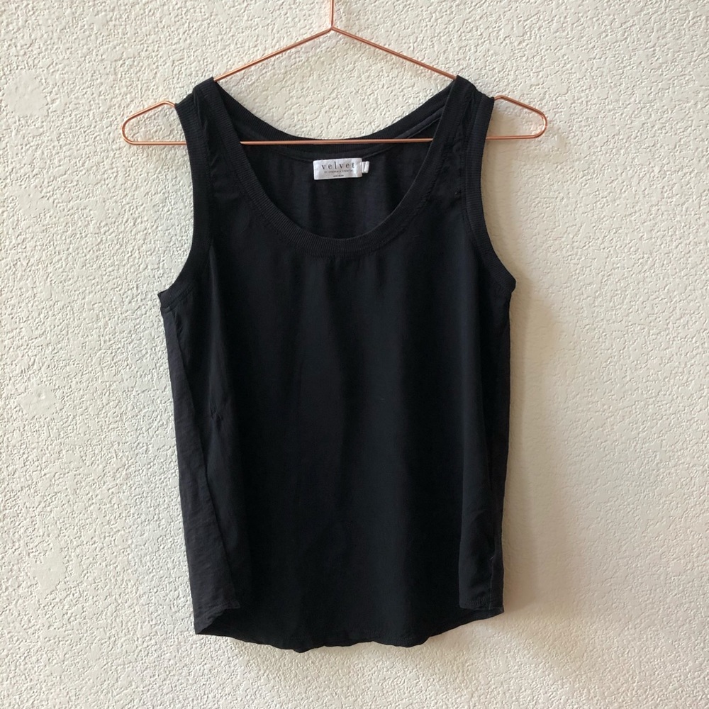Velvet • rayon black tank